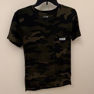PINK Victoria's Secret Camouflage Short Sleeve Tee